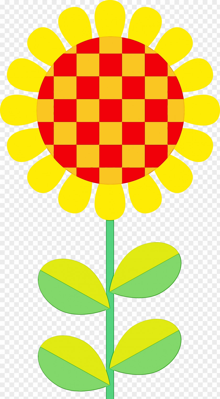 Yellow Line Flower Plant Symbol PNG