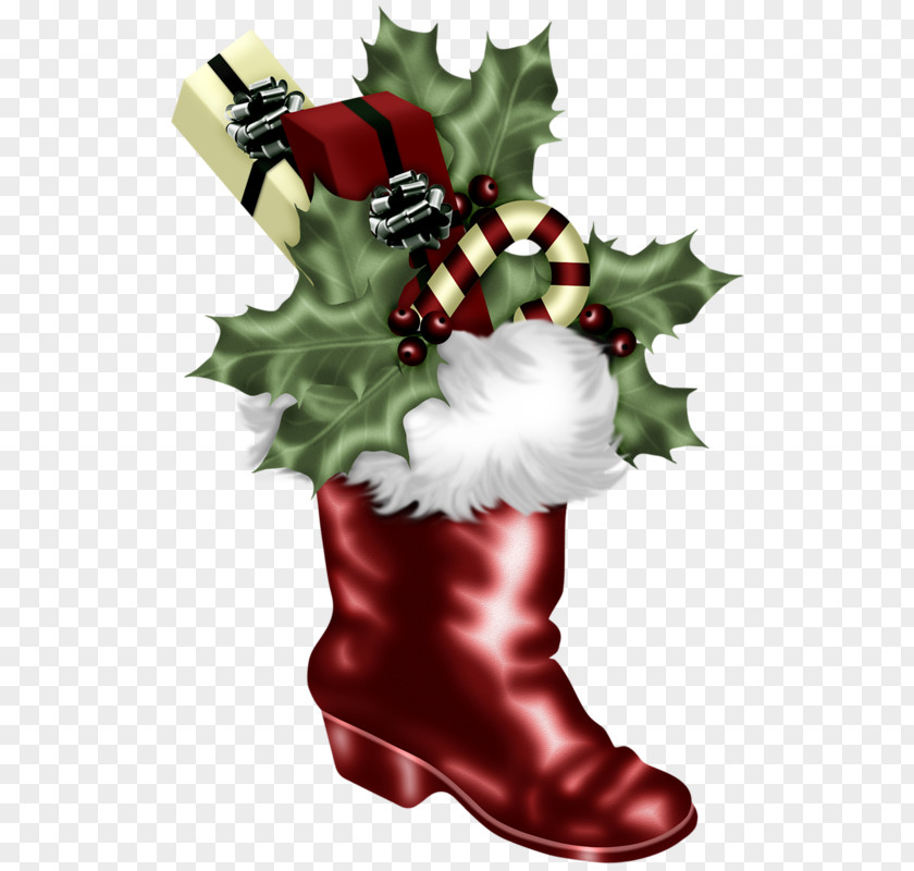 Creative Christmas Boots Pattern Clip Art PNG