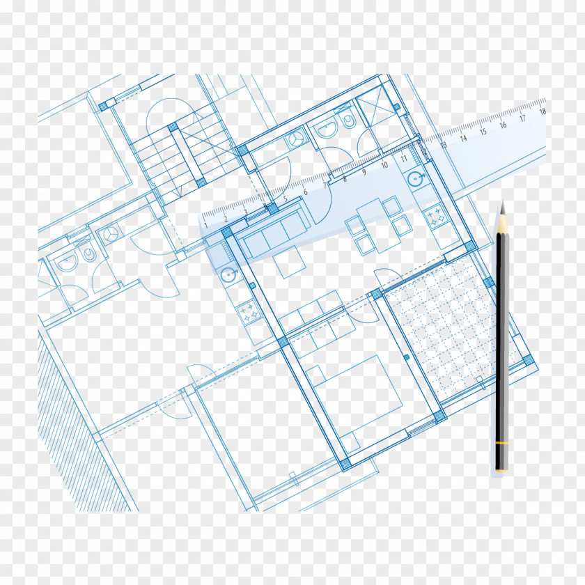 Vector Pen Sketch And House Blueprint Drawing Architecture Facade PNG