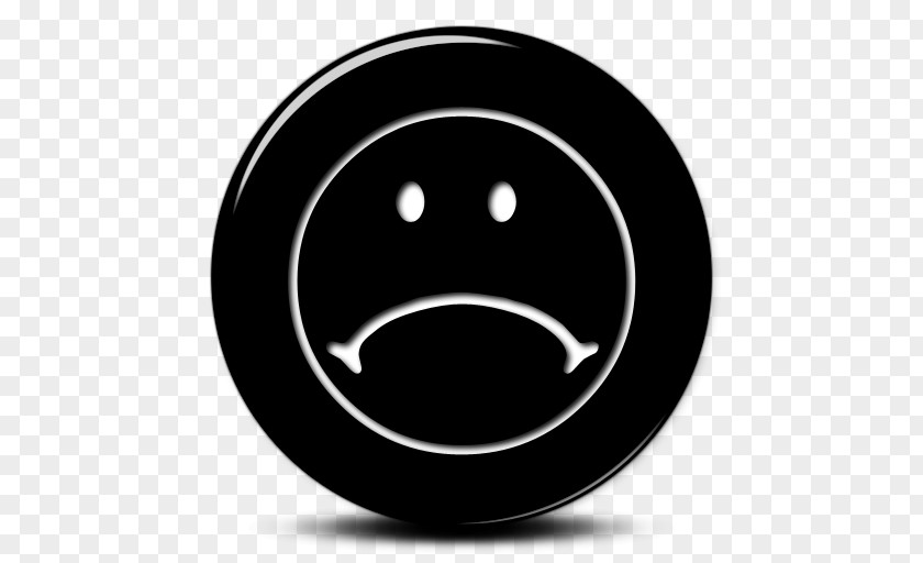 Bladk And White Sad Smiley Face Symbol Black & Emoticon Clip Art PNG