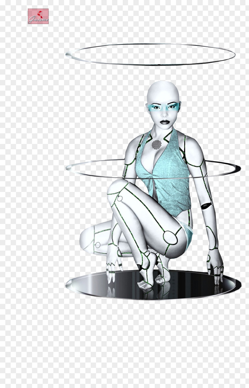 Cyborg Painting Science Fiction Woman Fantasy Art PNG