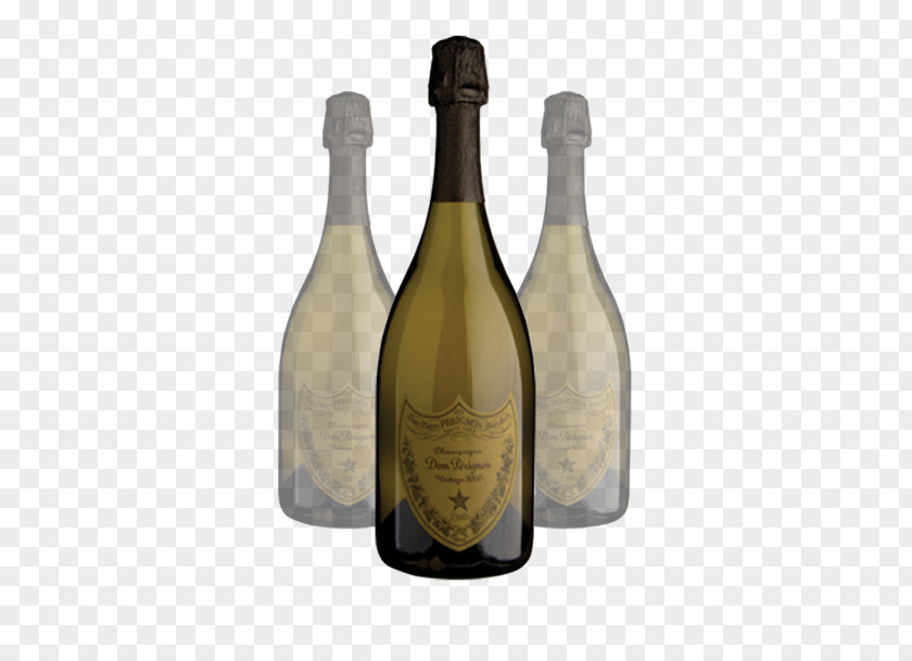 Dom Perignon Champagne Wine Glass Bottle PNG