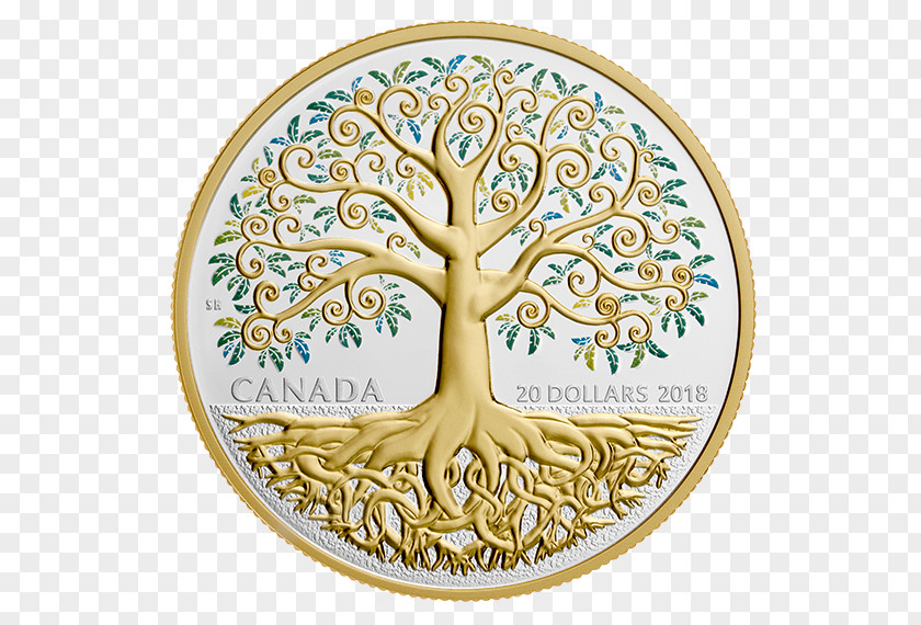 Leaf Collection Canada Silver Coin Royal Canadian Mint Tree Of Life PNG