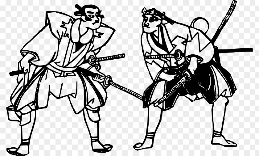Samurai Vector Meiji Restoration Clip Art PNG