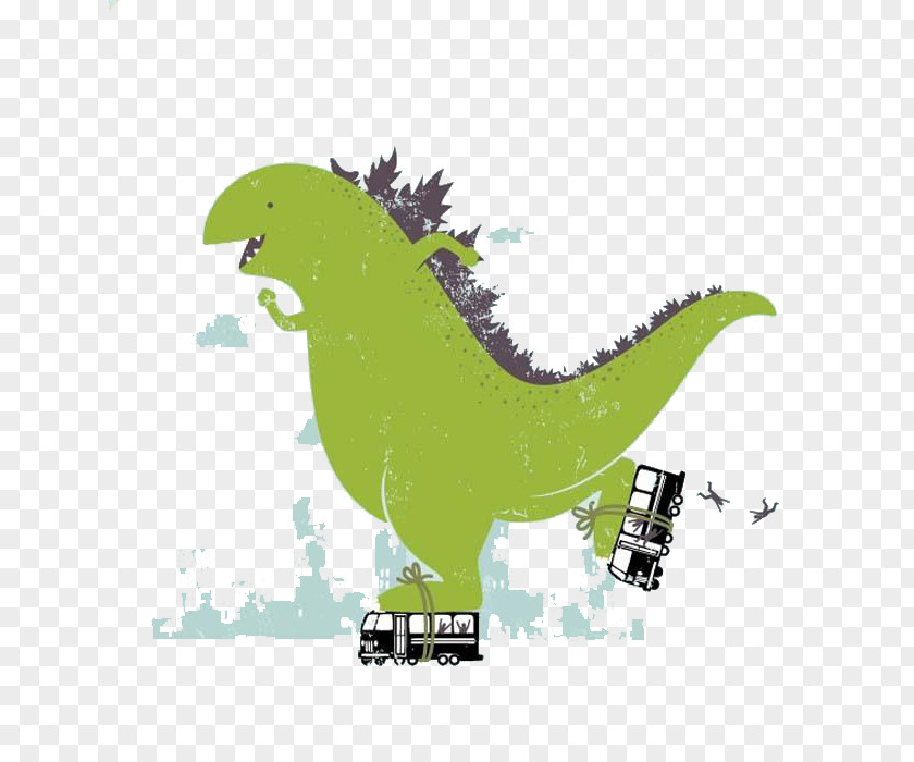 Skating Dinosaur T-shirt Illustrator Graphic Designer Drawing Illustration PNG
