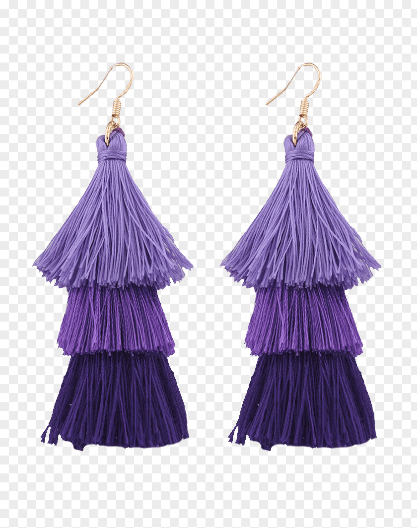 Afro Hairstyles Scarf Earring Purple Tassel Fringe Jewellery PNG