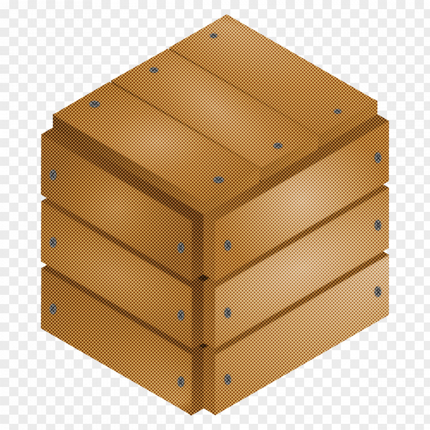 Box Yellow Drawer Wood Furniture PNG