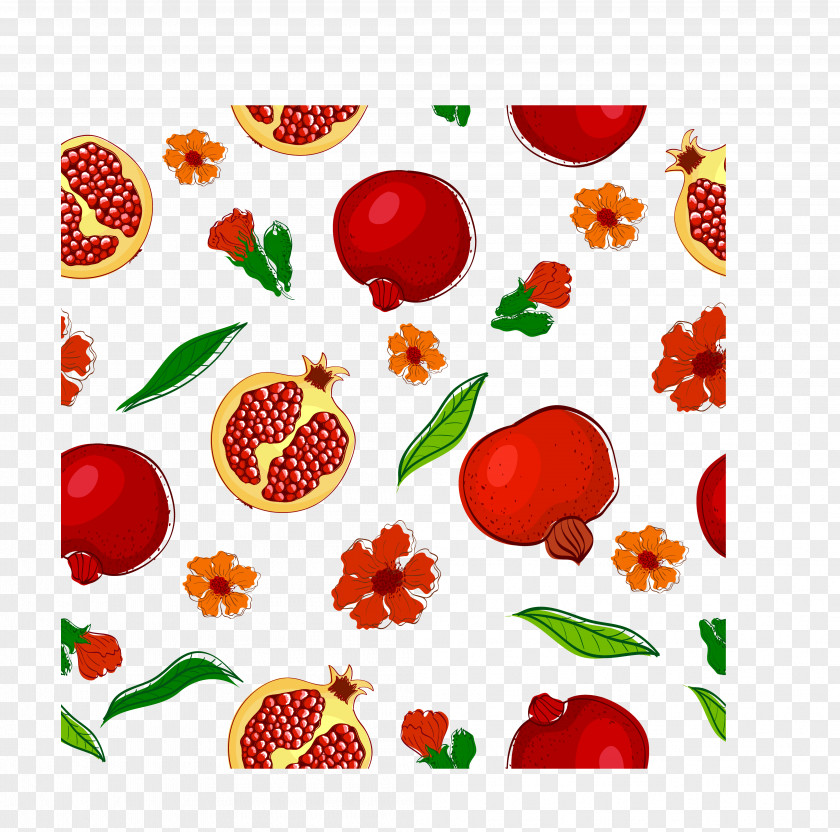 Red Pomegranate Fruitcake Strawberry Clip Art PNG