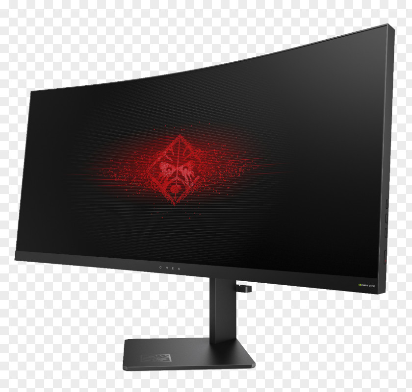 Hewlett-packard Hewlett-Packard HP OMEN X 35IN CURVED DISPLAYY X3W57AA Computer Monitors 21:9 Aspect Ratio Nvidia G-Sync PNG