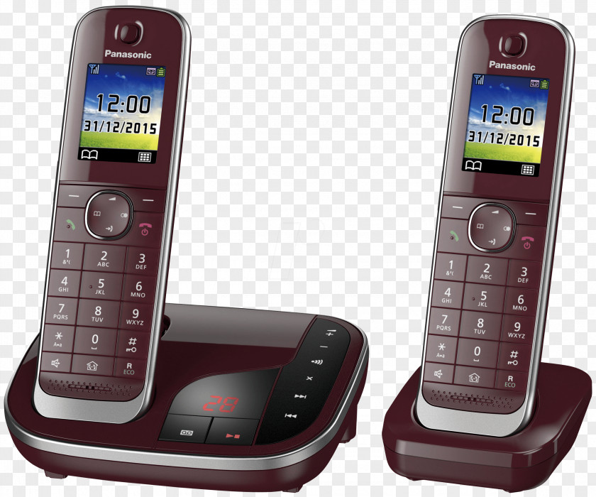 Kx 4 Cordless Telephone Home & Business Phones Digital Enhanced Telecommunications Panasonic KX-TGJ320 PNG