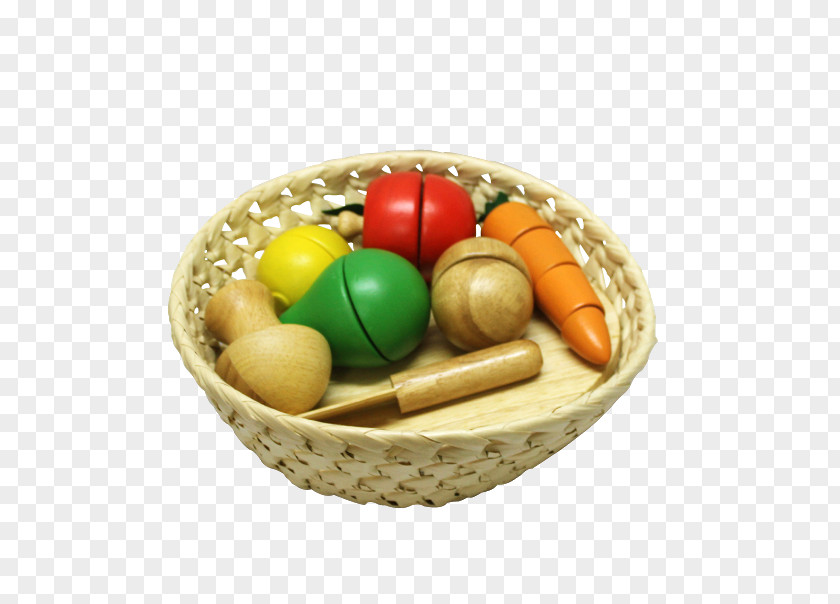 Wooden Basket Fruit Salad Vegetable PNG