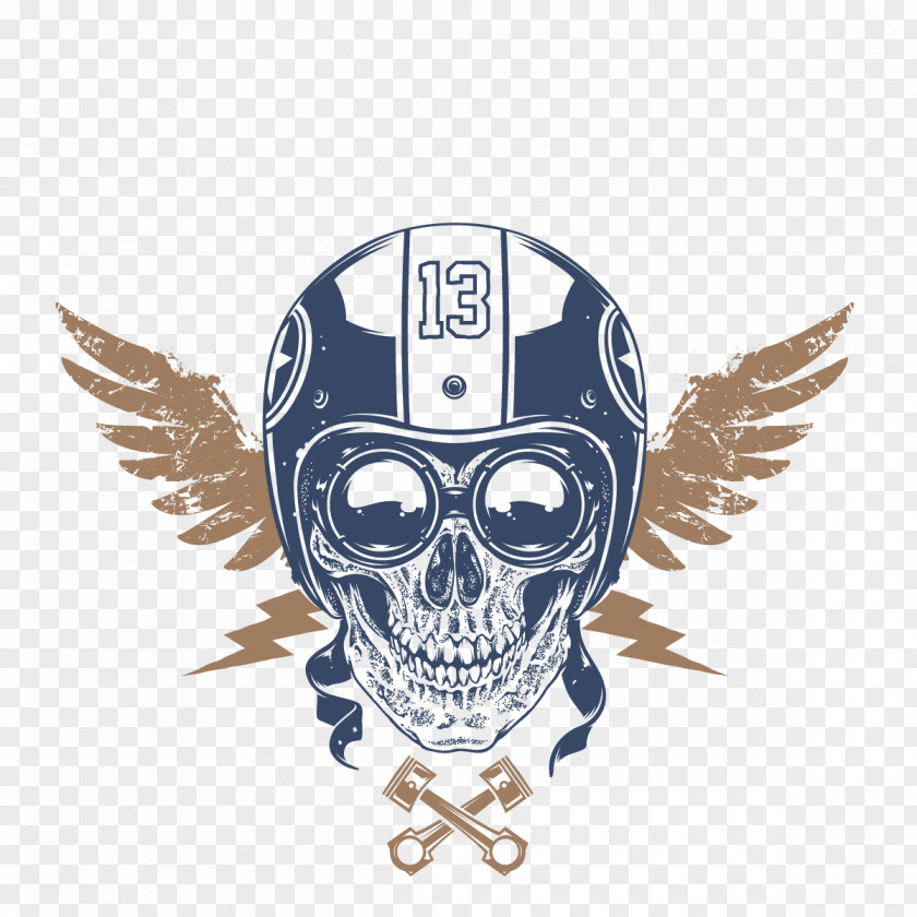 Vector Motorcycle Helmet Human Skull Symbolism Illustration PNG