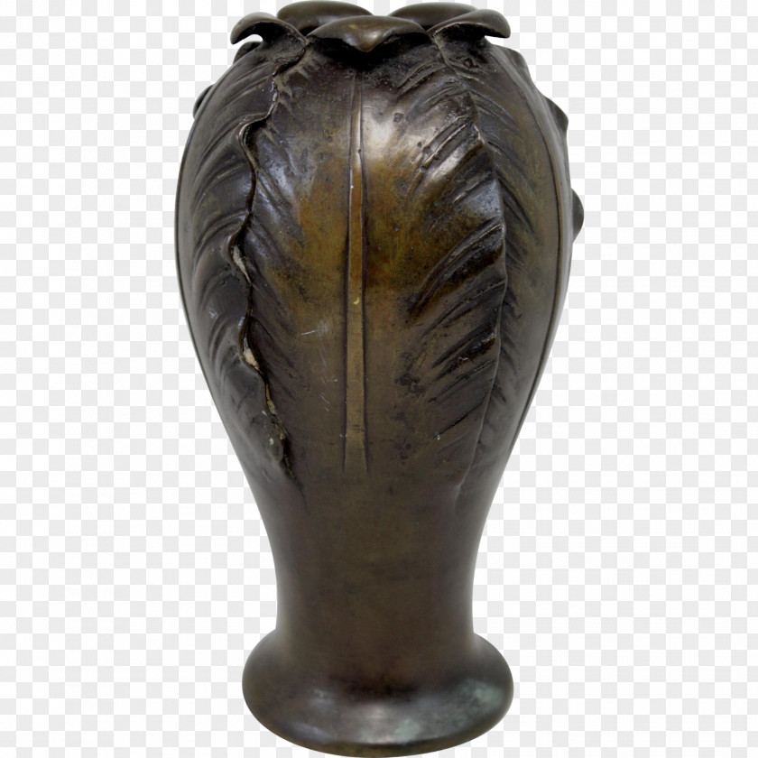 Bronze Drum Vase Design PNG