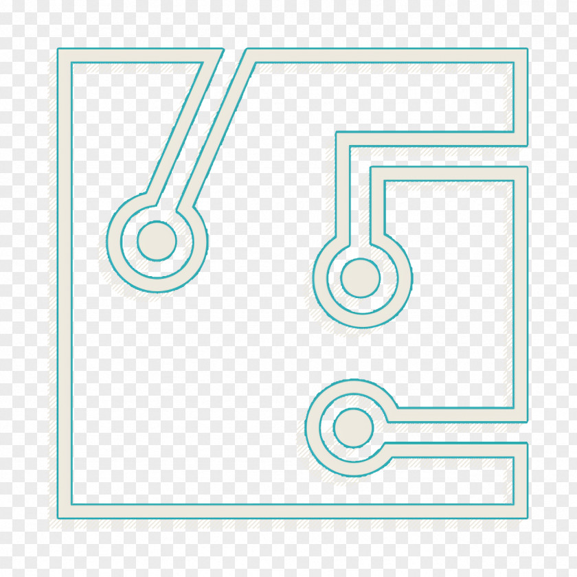 Microchip Icon Circuit Board IOS7 Set Lined 2 PNG