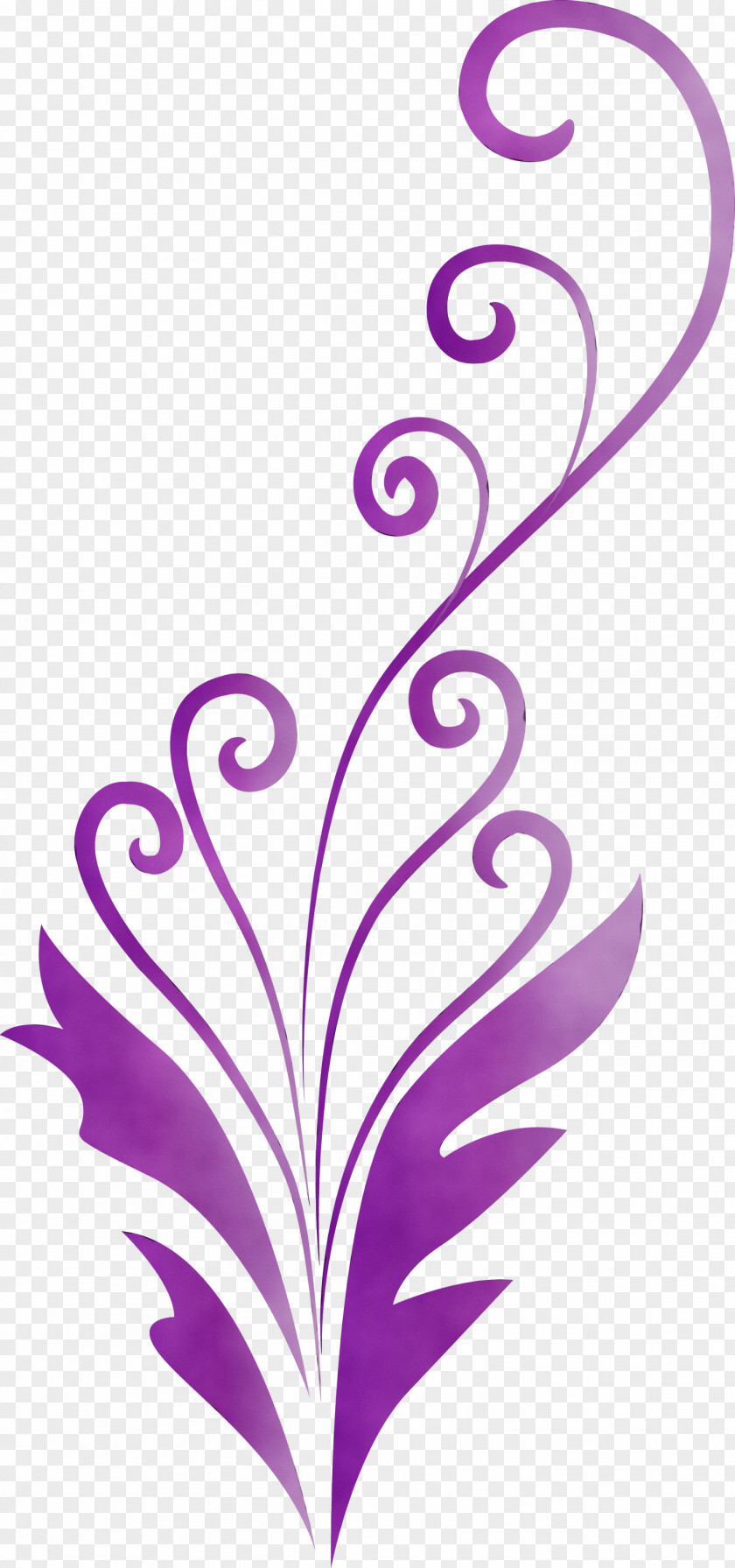 Purple Violet Plant Pattern Ornament PNG