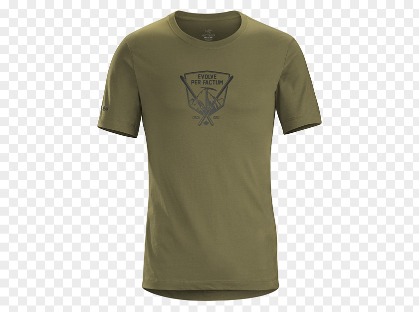 T Shirt Branding T-shirt Green Sleeve Neck PNG