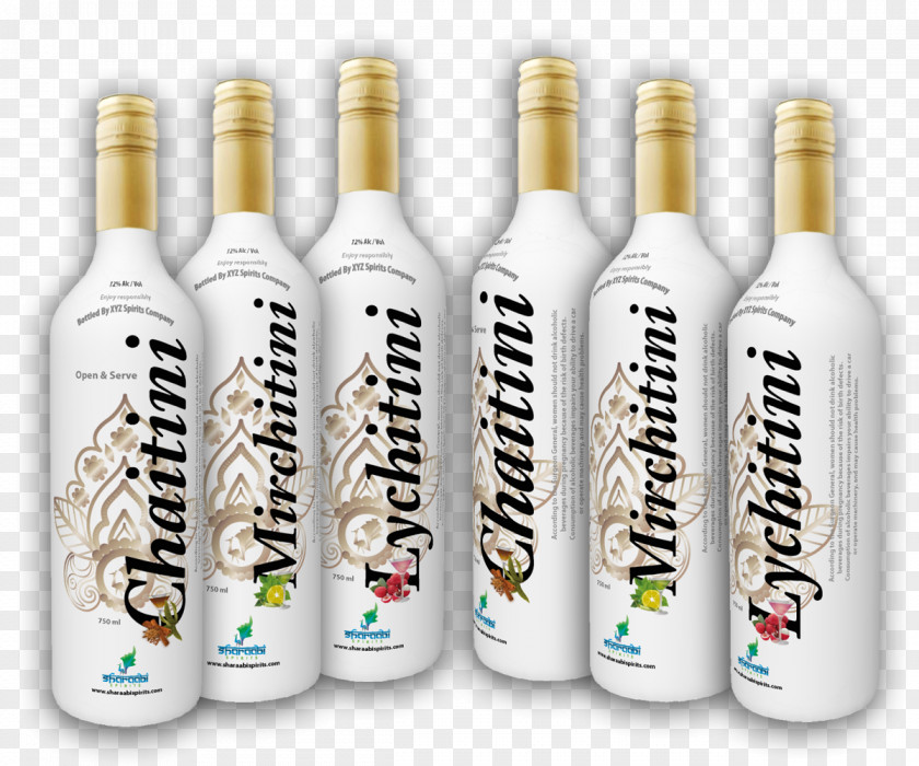 Vodka Wine Liqueur Glass Bottle Product Design PNG