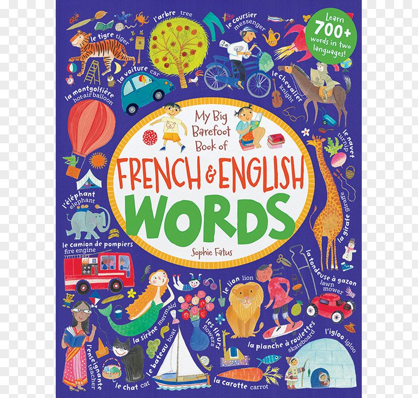 Book My Big Barefoot Of French & English Words Spanish PNG