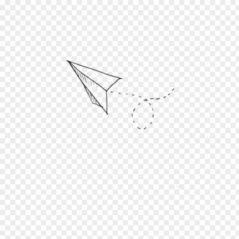 Doodle Paper Plane Triangle White Area PNG