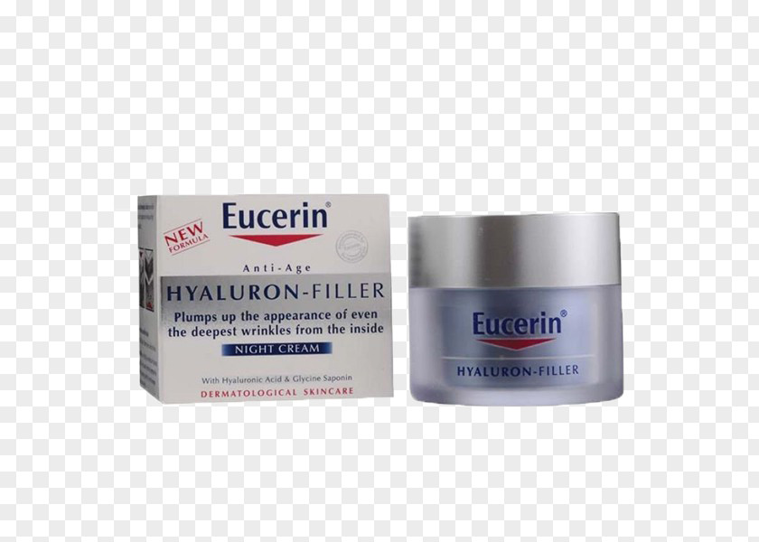 Eucerin HYALURON-FILLER Night Cream Hyaluronic Acid Eye PNG
