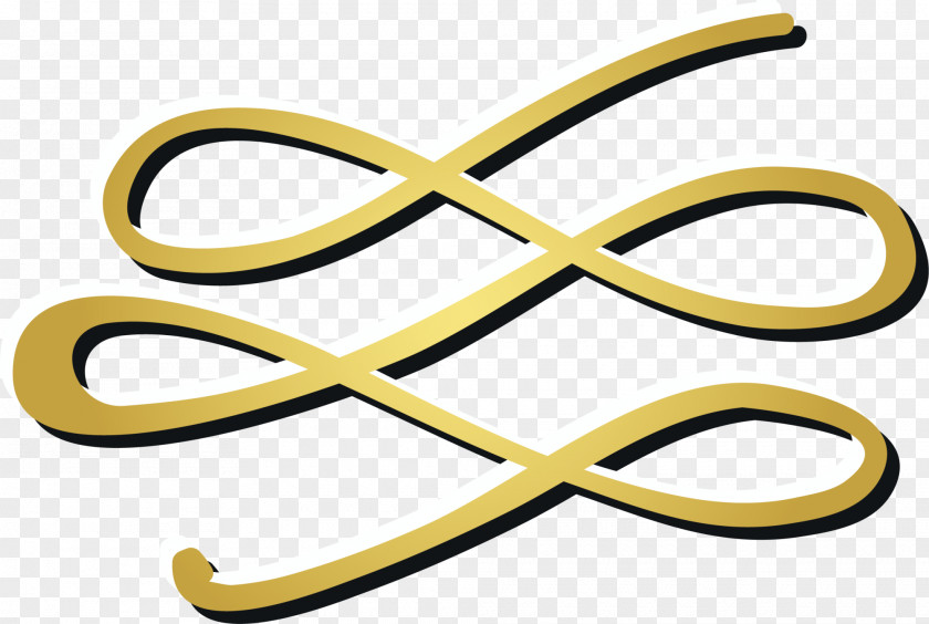 Hand Painted Gold Lines Line PNG