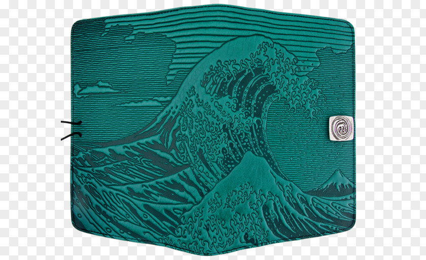 Hokusai Wave Vector Green Pattern Turquoise PNG