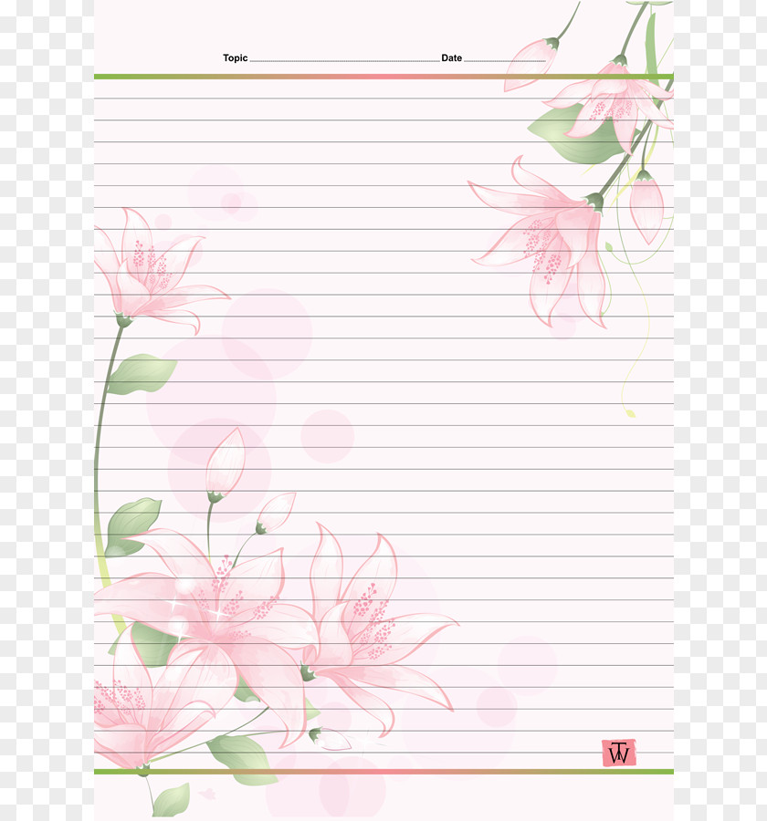 Spiral Wire Notebook Floral Design Paper Picture Frames Line PNG