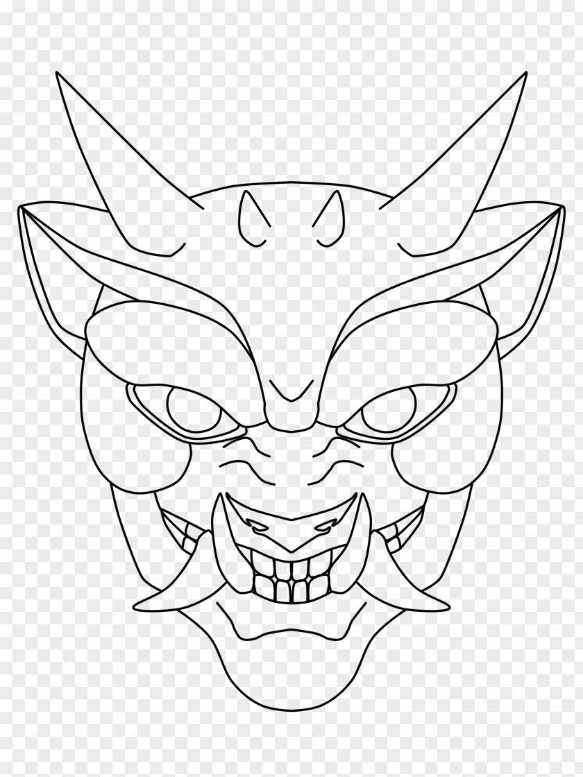 V For Vendetta Line Art Drawing Oni Mask PNG