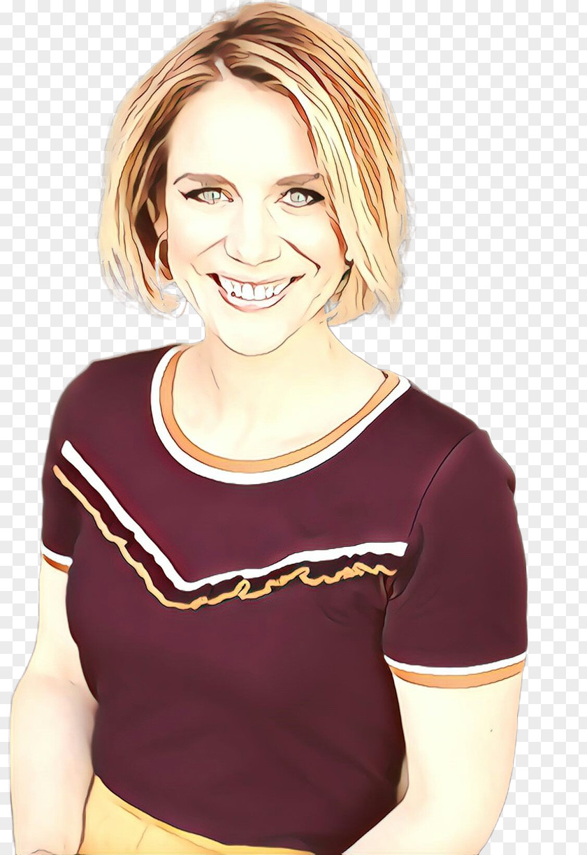 Sandra Schneiders Blond T-shirt Portrait Brown Hair PNG