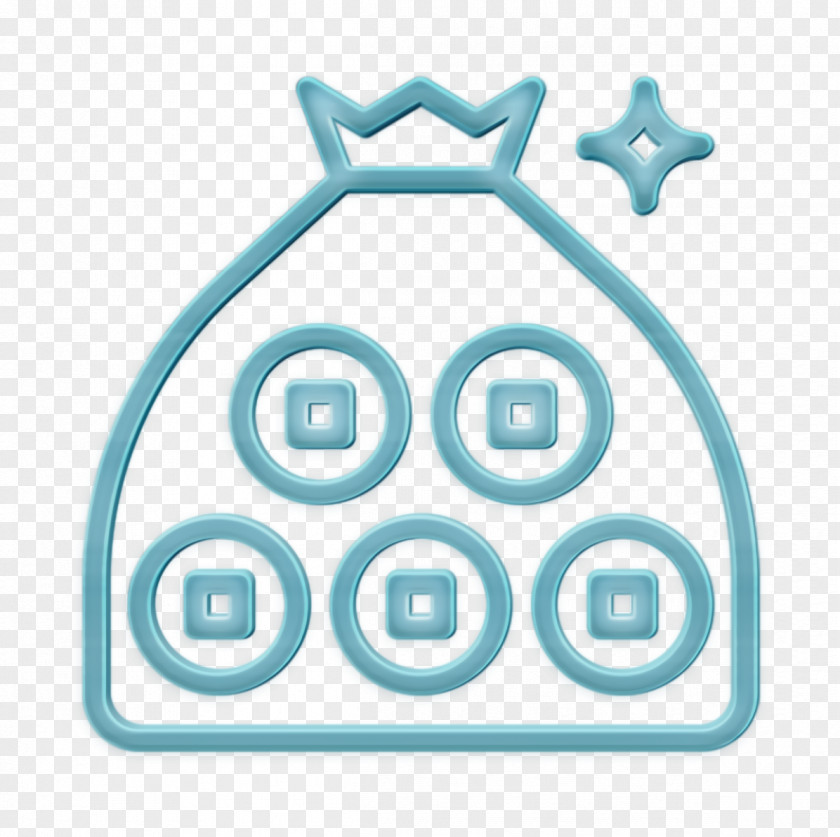 Aqua Year Icon Bag Chinese Coin PNG
