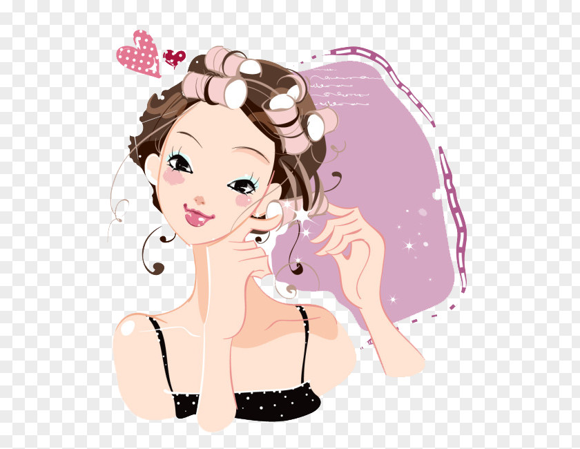 Girl Woman PNG Woman, Curly hair girl clipart PNG