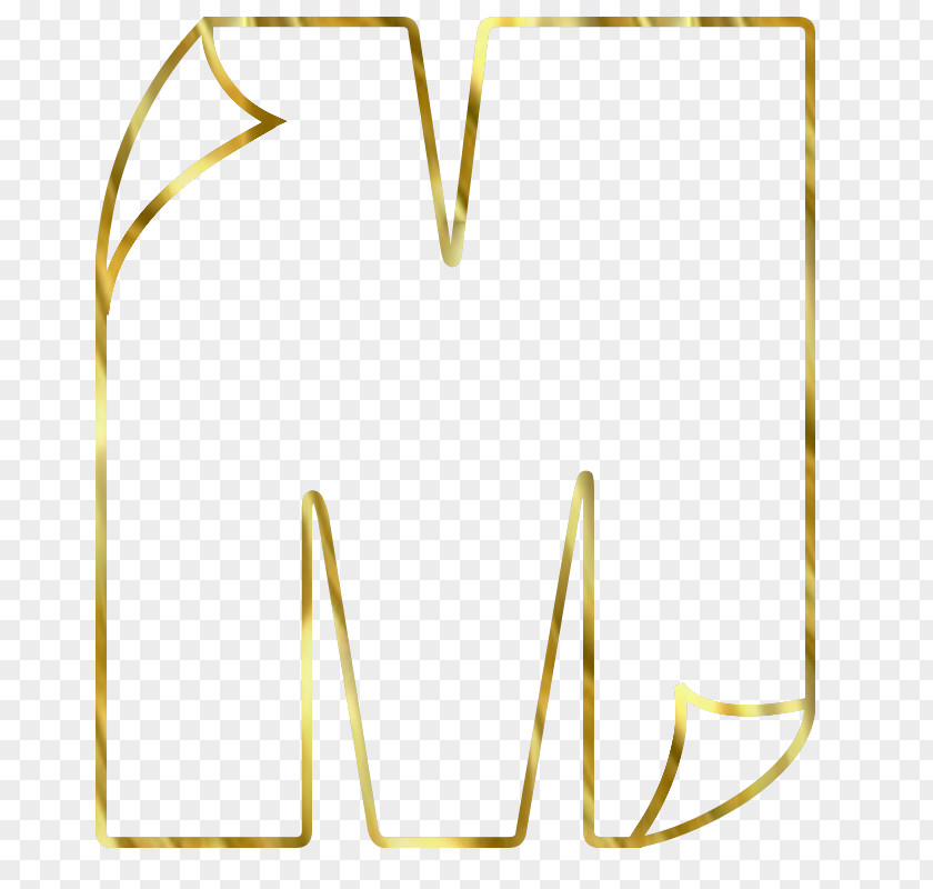 Golden Brain Alphabet Yellow Letter Font PNG