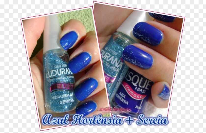 Hortensia Cobalt Blue Nail Polish Cosmetics PNG