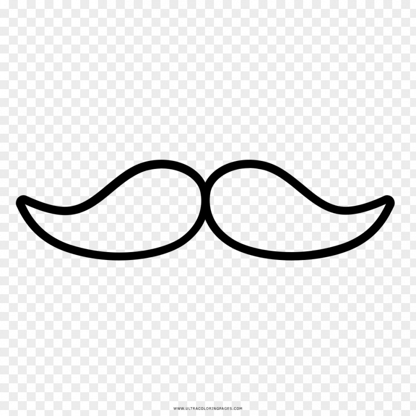 Moustache Drawing Coloring Book Black And White PNG