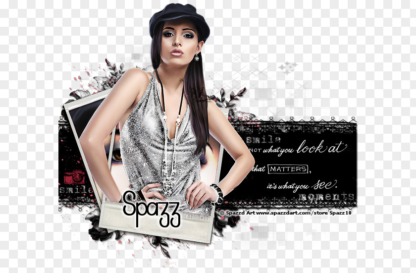 Paz Show Advertising Fashion Album Cover Grab Black Hair PNG