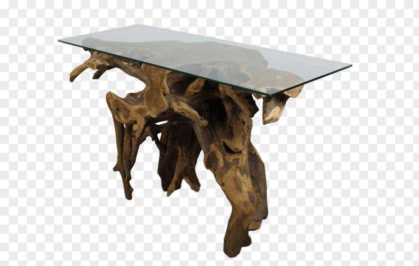 SideTable Wayfair .uk Teak Root Table PNG