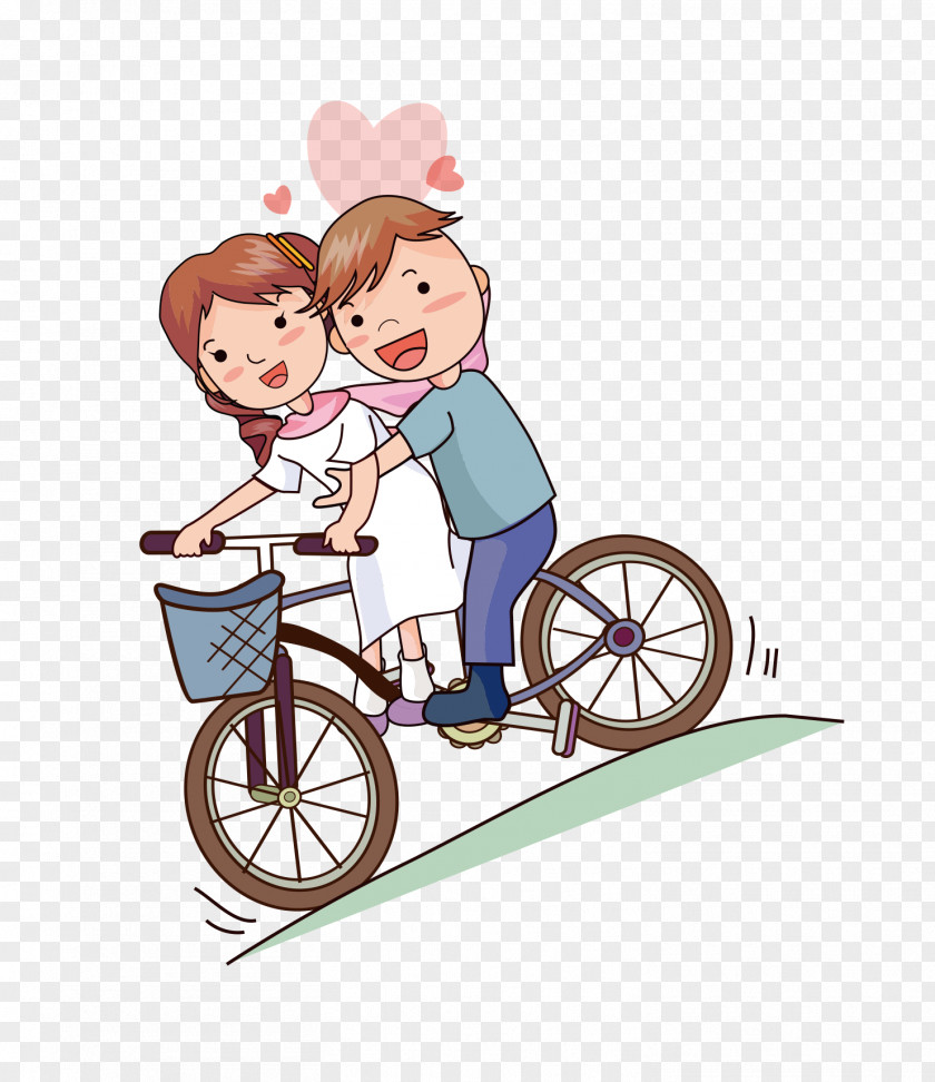 Cartoon Bride And Groom Drawing Romance PNG