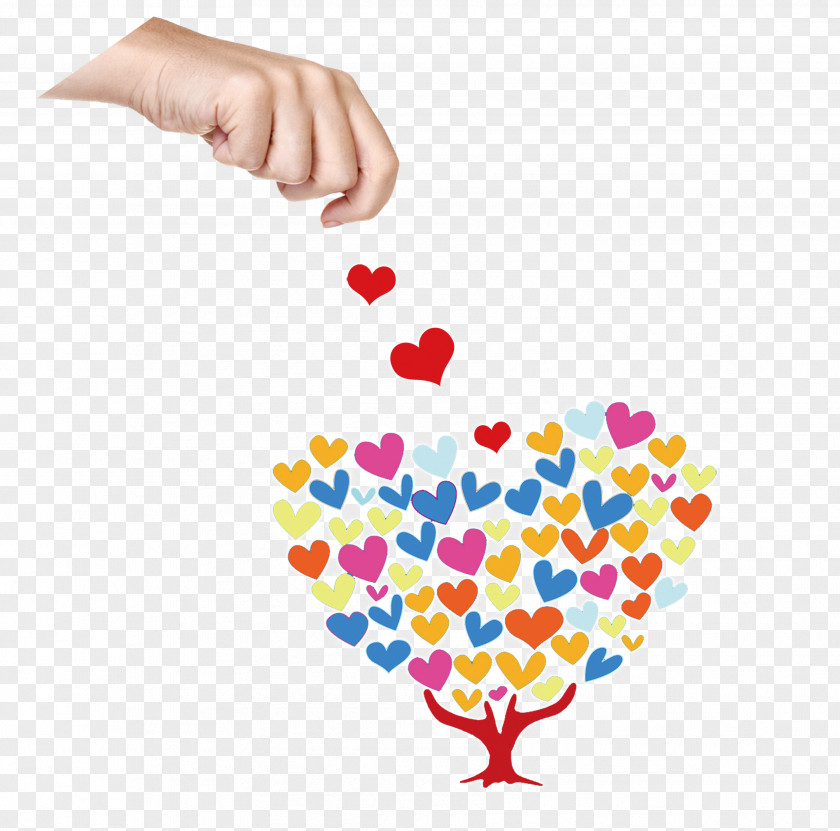 Color Heart Tree PNG