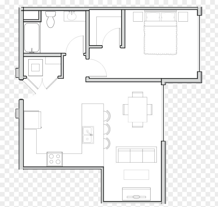 Copy The Floor Plan House Bed Apartment Living Room PNG