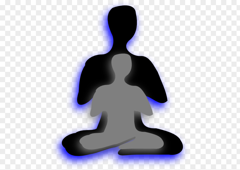 Yoga Meditation Silhouette Font PNG