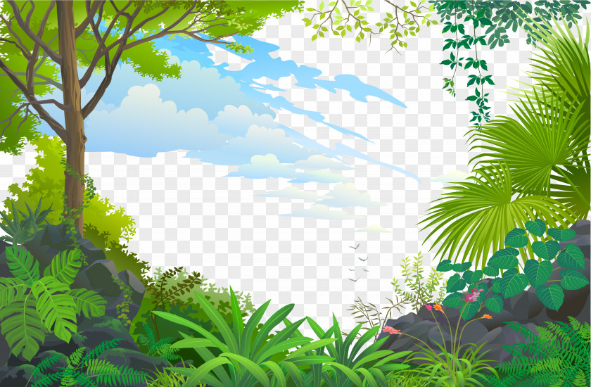 Blue Space Tree Forest Wallpaper PNG