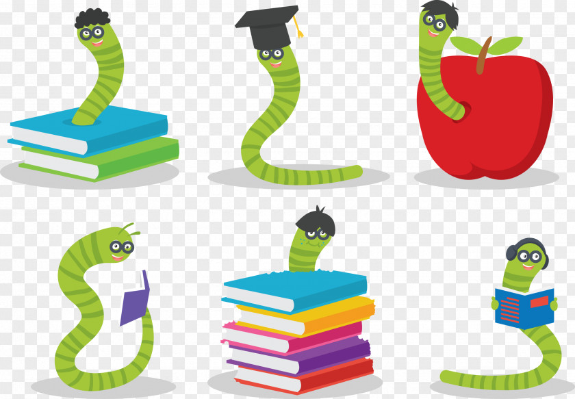 Cartoon Green Caterpillar PNG