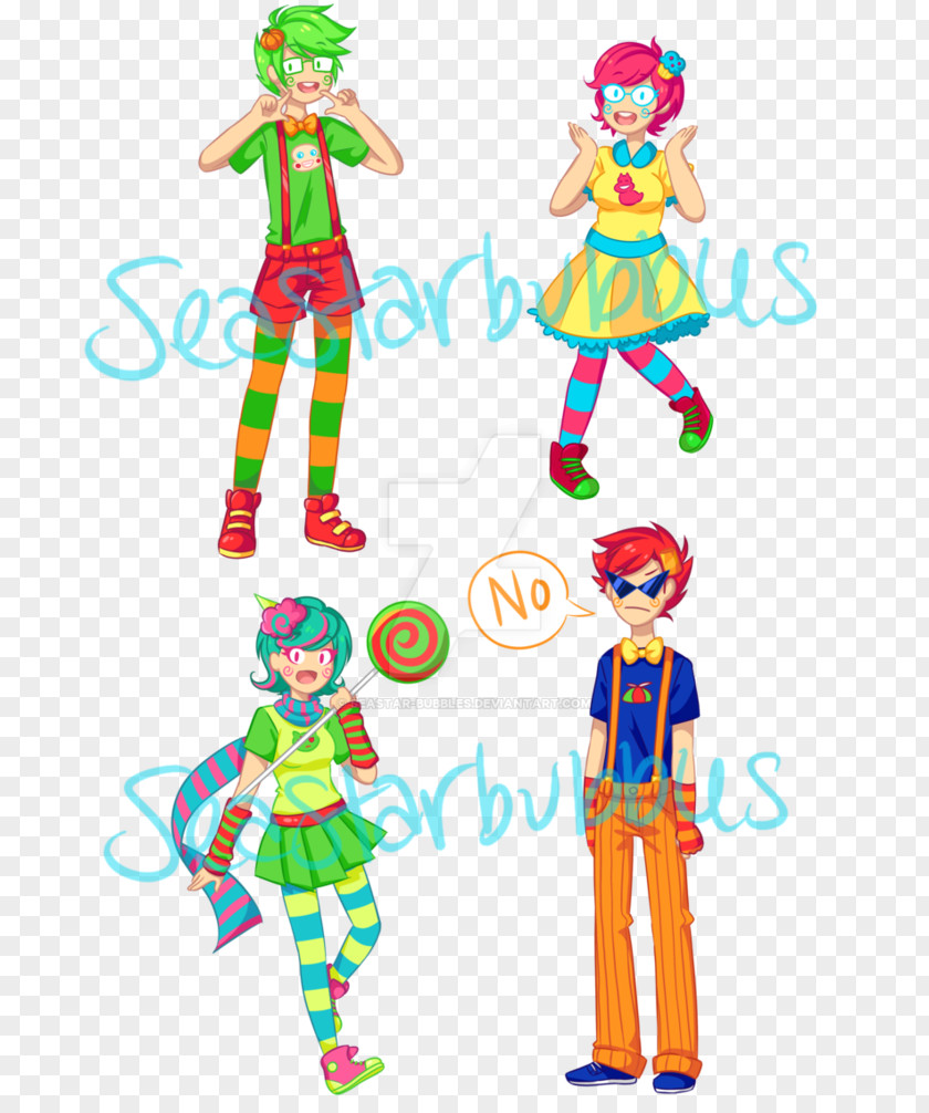 Clown Costume Character Line Clip Art PNG