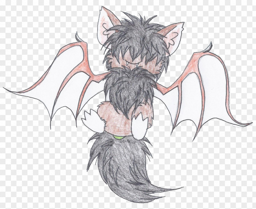 Cute Bat Tattoo Traditional Style Cat Sketch Demon Illustration Canidae PNG