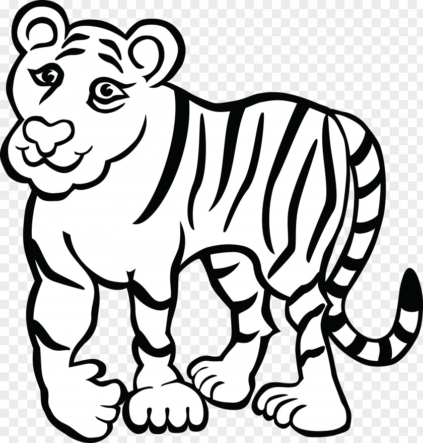 Fierce Clipart Coloring Book Bengal Tiger Adult Siberian PNG