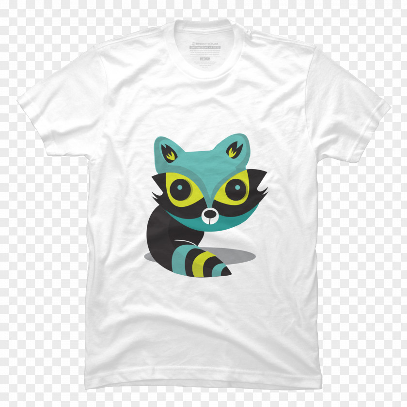 Raccoon Clothing T-shirt Textile Sleeve Green PNG