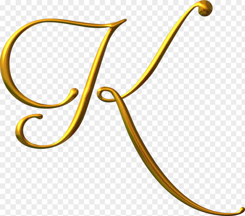 Flame Letter Alphabet Gold K PNG