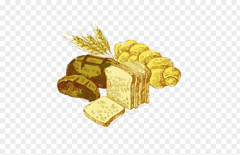 Whole Wheat Bread, Cereals Creative Food Drawing Paint PNG