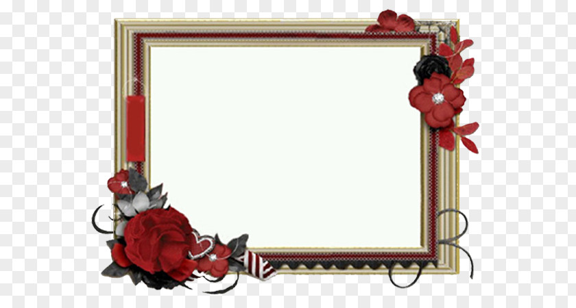 Floral Letter Picture Frames Flower Image RED.M PNG