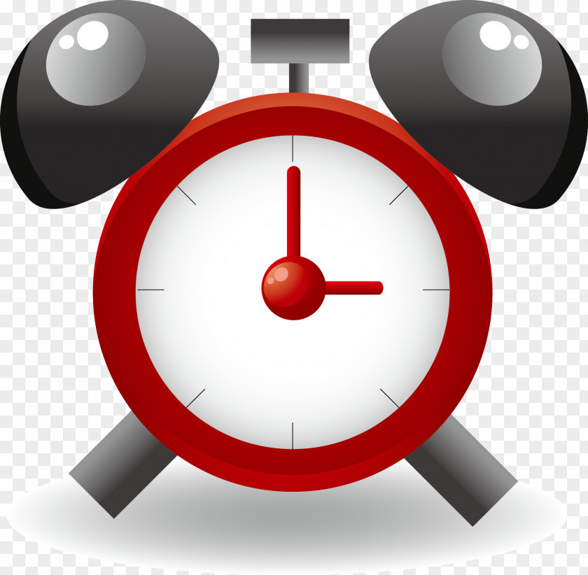 Red Alarm Element Clock Device PNG